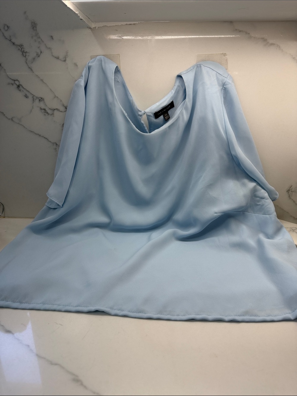 The Limited Pale Blue Scoop Neck Blouse